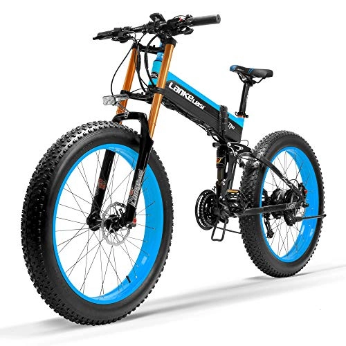 Mountain bike elettrica pieghevoles : ZTBXQ Sports Outdoors Commuter City Road Bike Bicycle Mountain  27 Speed 1000W Folding Electric  26 * 4.0 Fat  5 PAS Hydraulic Disc Brake 48V 10Ah Removable Lithium Battery Charging