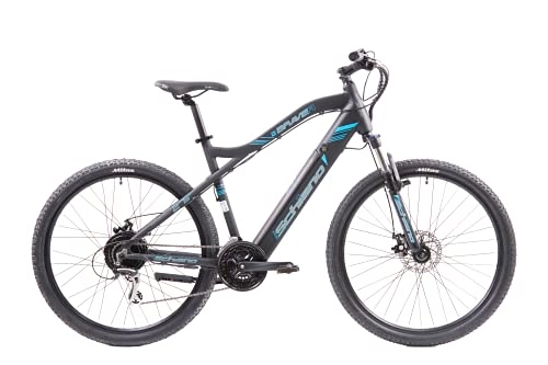 Mountain bike elettriches : F.lli Schiano Braver, Bicicletta elettrica 27.5 Unisex Adulto, Nero-Blu