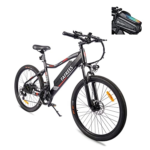Mountain bike elettriches : Fafrees F100 E-Bike Electric Mountain Bike 26", bicicletta elettrica con batteria 48 V / 11, 6 AH Shimano 7S, per uomo e donna, colore nero