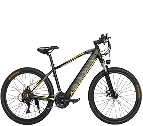 Mountain bike elettriches : RDJM Bciclette Elettriche, 27.5 Pollici Bici elettriche, Batteria al Litio Nascosto velocità variabile 48V10A Boost for Bicicletta Uomini Donne (Color : Yellow)