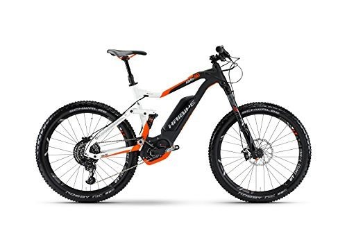 Mountain bike elettriches : XDURO AllMtn 8.0 500Wh 8v EX117 HB BCXP bianco / nero / arancione T.46