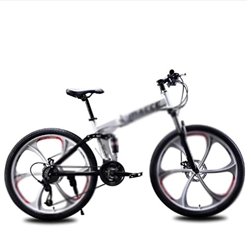 Mountain Bike pieghevoles : HESND ZXC Biciclette per Adulti Non-Pieghevole Mountain Bike 66 cm Doppio Disco Freno In Lega di Alluminio Materiale Adatto per Uomini (colore: Bianco)
