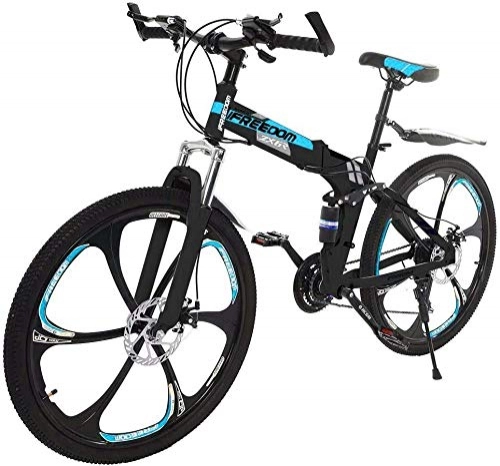 Mountain Bike pieghevoles : SYCY Biciclette Comfort da 26 Pollici per Adulti Mountain Bike Pieghevoli Biciclette MTB a Sospensione Totale da 21 velocità
