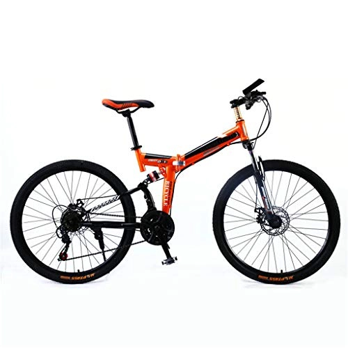 Mountain Bike pieghevoles : Zhangxiaowei Folding Bike Adulti Mountain Bike Sospensione Totale Pieghevole Biciclette, 21 Speed