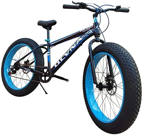 Fat Tyre Mountain Bike : Bicycle Snowmobile 4.0 inch Wide Thick Tire Variable Speed Shock Absorber Mountain Bike ATV Male and Female Student Bicycle 7-10 20 inch 27 Speed feng