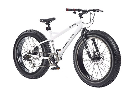 Fat Tyre Mountain Bike : Coyote Unisex's Fatman All Terrain Bike-White, 16-Inch