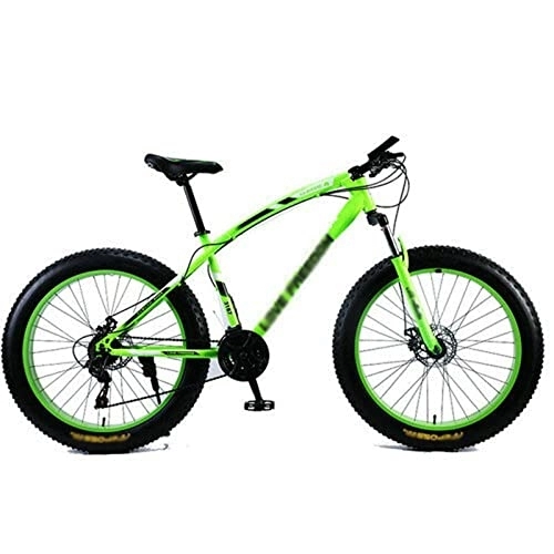 Fat Tyre Mountain Bike : KOOKYY Mountain Bike Mountain Bike Fat Tire Bikes Shock Absorbers Bicycle Snow Bike (Color : Green)