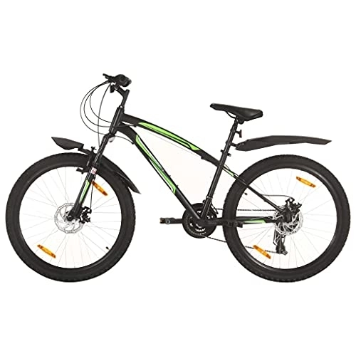 Fat Tyre Mountain Bike : LEDAMP Mountain Bike 21 Speed 26 inch Wheel 36 cm Black, With colour:Black