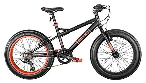 Fat Tyre Mountain Bike : MBM Fat X 20 Inch 36 cm Boys 6SP Rim Brakes Black