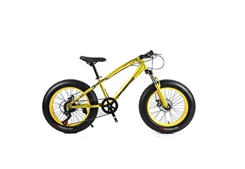 Fat Tyre Mountain Bike : MOLVUS Mountain Bike Unisex Hardtail Mountain Bike 7 / 21 / 24 / 27 Speeds 26 inch Fat Tire Road Bicycle Snow Bike / Beach Bike with Disc Brakes and Suspension Fork, Gold, 27 Speed