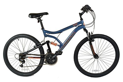 Fat Tyre Mountain Bike : Muddyfox Men's Heist Dual Suspension 18 Speed Mountain Bike, Grey / Black, 26 Inch