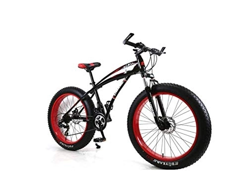 Fat Tyre Mountain Bike : SEESEE.U Mountain Bike 24 inch Mountain Bike Snowmobile Wide Tire Disc Shock Absorber Student Bicycle 21 Speed Gear for 145Cm-175Cm, A, 27 Speed