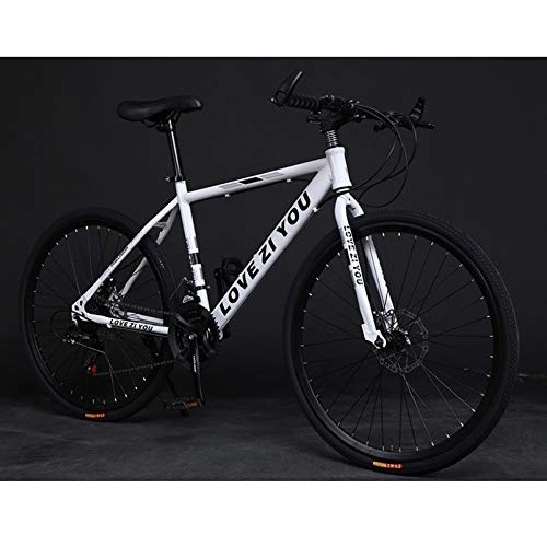 Mountain Bike : Adultmountain Bike, Carbon Steelmountain Bike 21 Speed Bicycle Full Suspension MTB Gears Dual Disc Brakesmountain Bicycle, E-26inch27speed
