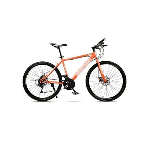 Mountain Bike : HESNDzxc Bicycles for Adults Mountain Bike 30 Speed 26 Inch Adult Men and Women Shock One Wheel Speed Racing Disc Brakes Off Road Student Bicycle (Color : Orange, Size : X-Large)