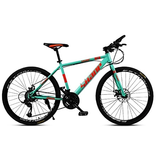 Mountain Bike : High Timber Youth / Adult Mountain Bike, Steel Frame, 26-Inch Wheels, Professional 21 / 24 / 27 / 30-Speed MTB, Multiple Colors green-27speed