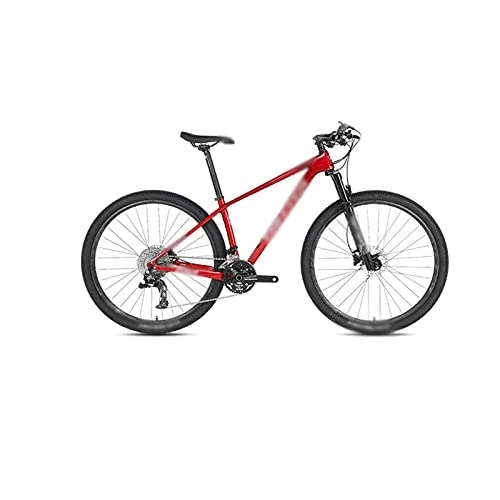 Mountain Bike : IEASEzxc Bicycle Bicycle, 27.5 / 29 Inch Carbon Mountain Bike Bicycle Remote Lockout Air Fork (Color : Red, Size : 29x17)