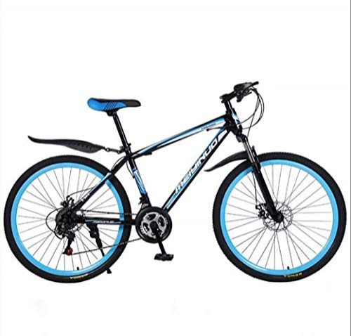 Mountain Bike : JF-XUAN 26In 21Speed Mountain Bike for Adult, Lightweight Carbon Steel Full Frame, Wheel Front Suspension Mens Bicycle, Disc Brake (Color : A, Size : 24Speed)
