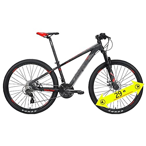 Mountain Bike : Lightweight Aluminum Men's Mountain Bike, 29-Inch Wheels, Aluminum Frame, Rigid Hardtail, Hydraulic Disc Brakes, 2.1 Tire 30 speed