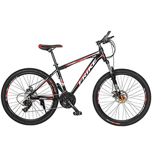 Mountain Bike : LZZB 26 Wheels Mountain Bike 21 / 24 / 27 Speed Gear System Dual Disc Brake Adult Bicycle for Men Woman with Aluminum Alloy Frame(Size:27 Speed) / 24 Speed