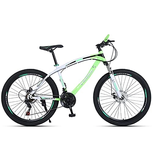 Mountain Bike : PhuNkz 26 inch Wheel Mountain Bike, 21-30 Speed Mens Mountain Bike, Dual Disc Brake Mtb Bike for Women / Green / 27 Speed