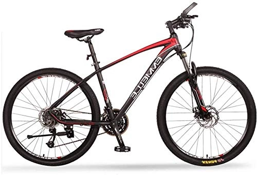 Mountain Bike : Smisoeq 27-speed mountain bike, 27.5-inch mountain sport utility vehicle tires, dual suspension mountain bike, aluminum frame, men's women's bike (Color : Red)