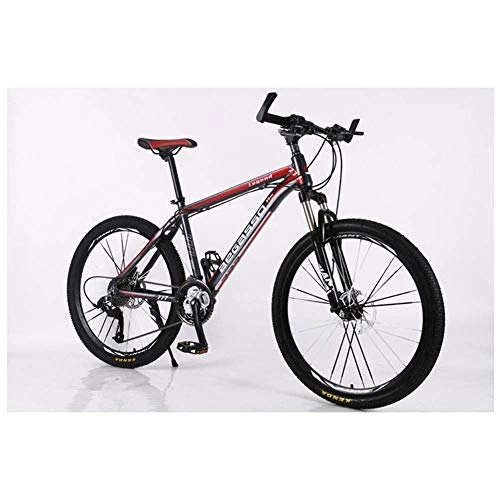 Mountain Bike : Tokyia Outdoor sports Moutain Bike Bicycle 27 / 30 Speeds MTB 26 Inches Wheels Fork Suspension Bike with Dual Oil Brakes bicycle (Color : Red)