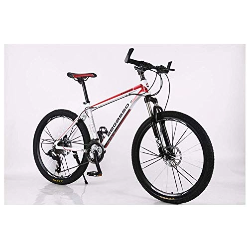 Mountain Bike : Tokyia Outdoor sports Moutain Bike Bicycle 27 / 30 Speeds MTB 26 Inches Wheels Fork Suspension Bike with Dual Oil Brakes bicycle (Color : White)