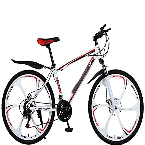 Mountain Bike : WXXMZY 26 Inch 21-30 Speed Mountain Bike | Male And Female Adult Bicycle Mountain Bike | Double Disc Brake Bicycle Mountain Bike (Color : B, Inches : 26 inches)