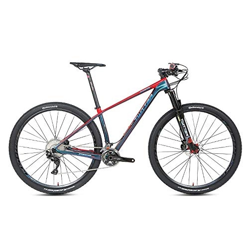 Mountain Bike : YHtech Outdoor sports Carbon fiber mountain bike, XT27.5 inch 29 inch 22 speed 33 speed double disc brake adult men and women cross country mountaineering bicycle outdoor riding