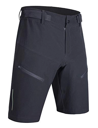 Mountain Bike Short : AJISAI Men's Cycling Shorts MTB Bike Outdoor Shorts Water Ressistant Pockets L