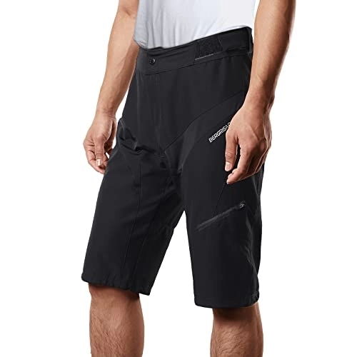 Mountain Bike Short : BERGRISAR Mountain Bike Shorts for Men Loose-fit MTB Shorts Cycling Shorts Water Resistant Black Size Small