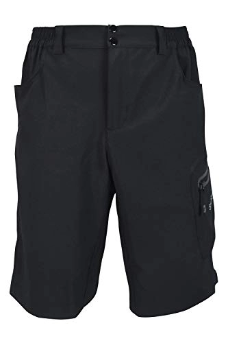 Mountain Bike Short : Sundried Mens Mountain Bike Shorts Pro Range MTB Cycling Clothing (M, Black)