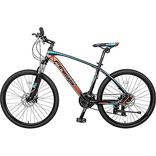 Vélo de montagnes : SYCY 26 vélo de Sport en Aluminium vélo de Montagne vélo de Montagne 24 Vitesses avec Fourche à Suspension pour Homme Femme Jeune et Adulte-Bleu