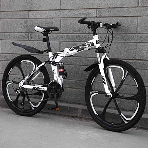 Vélos de montagne pliant : MJY 24 pouces VTT pliant double suspension complète vélo cadre en acier à haute teneur en carbone frein à disque en acier roue en alliage de magnésium 21 / 24 / 27 vitesse vélo 5-27, 24