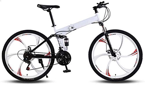 Vélos de montagne pliant : MJY Vélo VTT, cadre pliant en acier à haute teneur en carbone 26 pouces à vitesse variable Double absorption des chocs trois roues de coupe vélo pliable 6-20, 24 vitesses