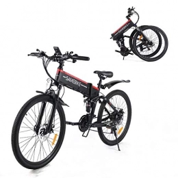 Samebike Mountain bike elettrica pieghevoles SAMEBIKE Mountain Bike Elettrica per Adulti 48 V10 Ah / 500 W, 21 Velocità, Bicicletta Elettrica Pieghevole con Strumento LCD Centrale Funzione USB