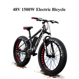 XTD Mountain bike elettrica pieghevoles XTD Aggiornamento 48V 1500W di Montagna Elettrica della Bicicletta, 26 Pollici Fat Tire E-Bike (50-60 Km / H) Sospensione Cruiser Mens Sport Bike Completa per Adulti MTB Dirtbike (Blu / Nero) A