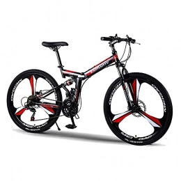 N&I Mountain Bike pieghevoles N&I Bicycle Double Disc Brake Mountain Bike Soft Tail Frame Adult 24 / 26 inch Suspension Foldable 21 / 24 / 27 Speed Outdoor Couple Student Bicycle 24 inch 21 Speed
