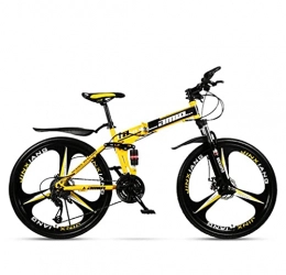 N&I Mountain Bike pieghevoles N&I Bike 26 inch Adult Mountain Bike Full Suspension Foldable City Bicycle off-Road Double Disc Brake Snow Bikes Magnesium Alloy Wheels A 21 Speed C 27 Speed