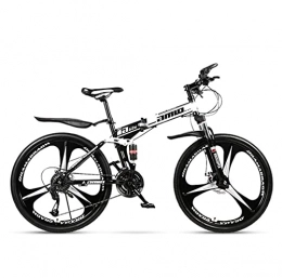 N&I Mountain Bike pieghevoles N&I Mountain Bikes 24 inch Adult Mountain Bike Full Suspension Foldable City Bicycle off-Road Double Disc Brake Snow Bikes Magnesium Alloy Wheels D 27 Speed D 21 Speed