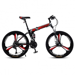 VIY Mountain Bike pieghevoles VIY Mountain Bike Bicicletta Pieghevole da 24 Pollici, Pieghevole Bici Pieghevole Bicicletta Mountain Bike Bike Unisex-Adult 21-Stage Shift, Rosso