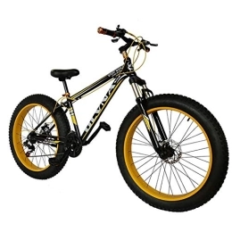 CHHD Fat Tyre Mountain Bike CHHD Fat Bike 26 Wheel Size And Men Gender Fat Bicycle From Snow Bike, Fashion Mtb 21 Speed Full Suspension Steel Double Disc Brake Mountain Bike Mtb Bicycle, A2