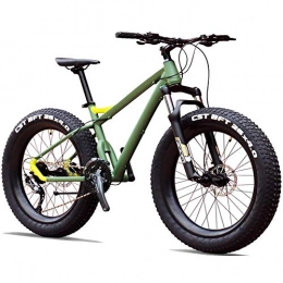 FANG Fat Tyre Mountain Bike FANG 27-Speed Mountain Bikes, Professional 26 Inch Adult Fat Tire Hardtail Mountain Bike, Aluminum Frame Front Suspension All Terrain Bicycle, B