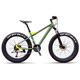 FANG Fat Tyre Mountain Bike FANG 27-Speed Mountain Bikes, Professional 26 Inch Adult Fat Tire Hardtail Mountain Bike, Aluminum Frame Front Suspension All Terrain Bicycle, C