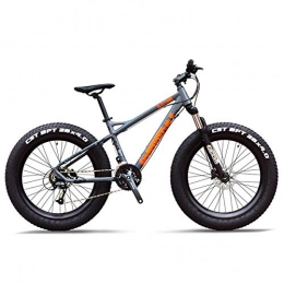 FANG Fat Tyre Mountain Bike FANG 27-Speed Mountain Bikes, Professional 26 Inch Adult Fat Tire Hardtail Mountain Bike, Aluminum Frame Front Suspension All Terrain Bicycle, D