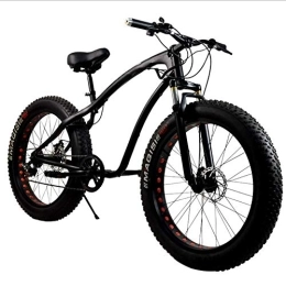  Fat Tyre Mountain Bike Fat Tire Bike, Accessories Bicycle, Wide Tire Full Suspension 26inch 7 Speed High Speed Mountain Snow Bike