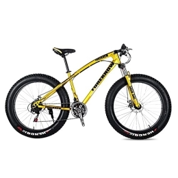 JYCCH Fat Tyre Mountain Bike JYCCH Mountain Bike, Adult Road Bicycle 24 Inch 21 / 24 / 27 Speed Men Woman Oil Spring Fork Front Fork Ride blue-20 21 speed (Yellow 24 21 speed)