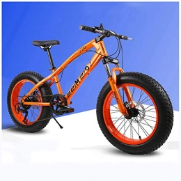 LDLL Fat Tyre Mountain Bike LDLL 26 / 24 Inch Adult Mountain Bikes, Hard Tail Mountain Bicycles Frame Fat Tire Suspension High-carbon Steel Frame, Double Disc Brakes All Terrain Mountain Bike