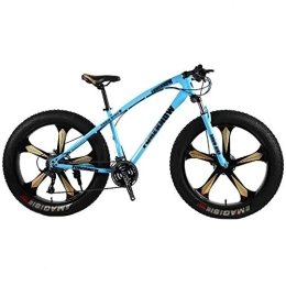 LILIS Fat Tyre Mountain Bike LILIS Mountain Bike Folding Bike Bicycle MTB Adult Big Tire Beach Snowmobile Bicycles Mountain Bike For Men And Women 26IN Wheels Adjustable Speed Double Disc Brake (Color : Blue, Size : 27 speed)