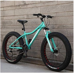 Lyyy Fat Tyre Mountain Bike Lyyy 26 Inch Mountain Bikes, High-carbon Steel Hardtail Mountain Bike, Fat Tire All Terrain Mountain Bike, Women Men's Anti-Slip Bikes YCHAOYUE (Color : Blue, Size : 27 Speed)